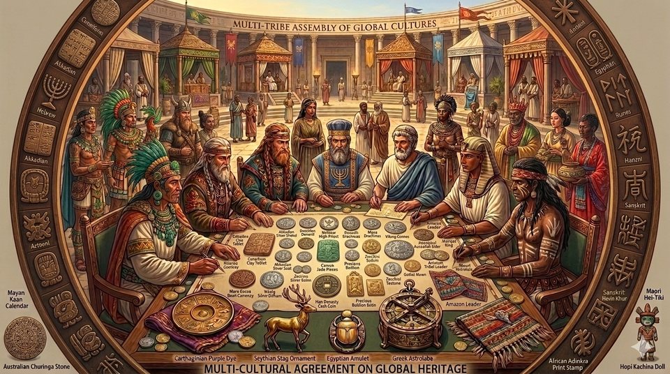 Multi-tribe assembly of global cultures